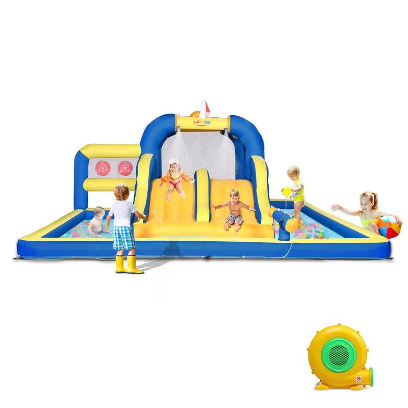 Bouncy House with Dual Slide,Water Guns and Trampolines
