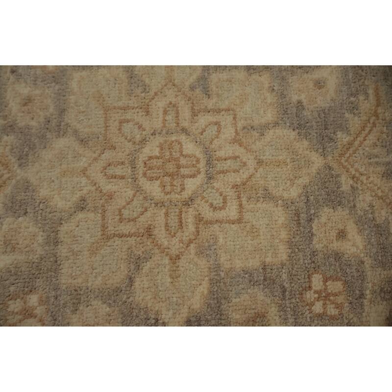 Hand Knotted Oriental 100% Wool Carpet Traditional Floral Brown Peshawar Area Rug - 5' 0'' X 4' 10''