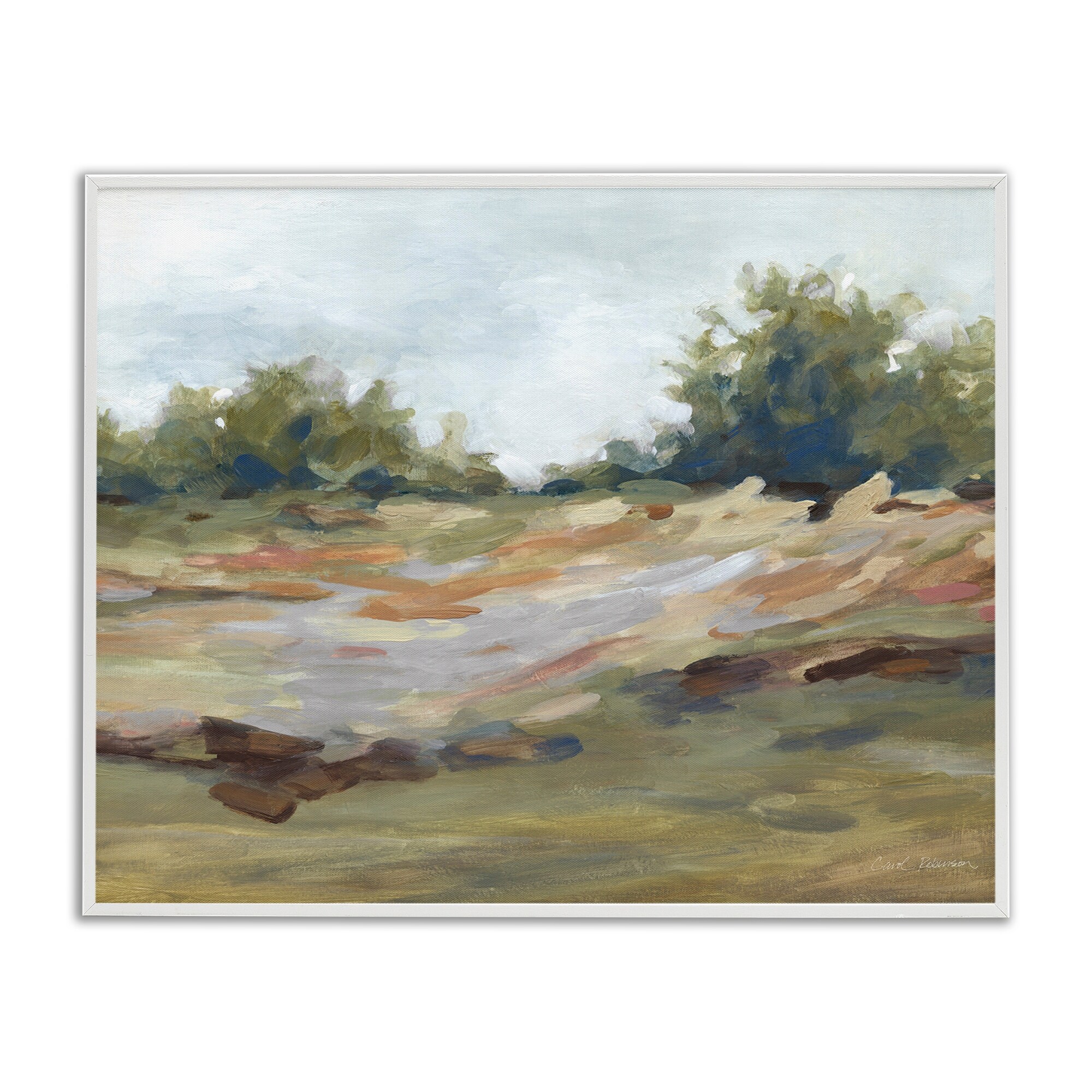 Stupell Still Autumn Brushed Landscape Framed Giclee Art Design By Carol Robinson