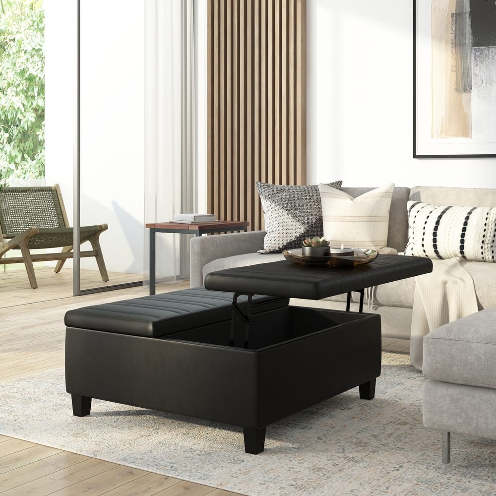 WYNDENHALL Tyler 36 inch Wide Contemporary Square Table Ottoman