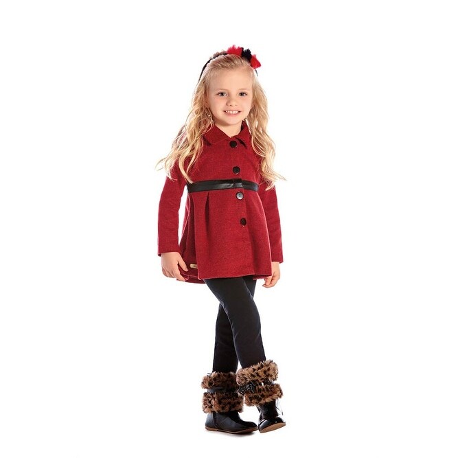 red peacoat outfit