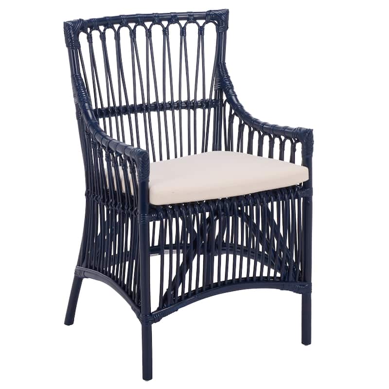 SAFAVIEH Zorianna Solid Wood Dining Chair with Cushion (Fully Assembled) - 22"W x 22"D x 36"H