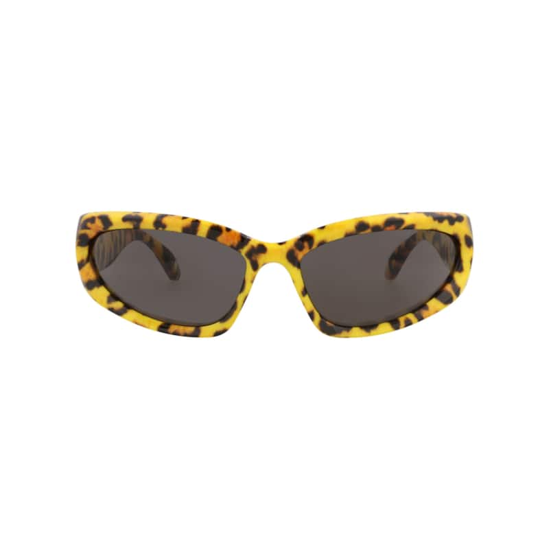 Balenciaga Shield-Frame Bio Injection Sunglasses - Yellow Yellow Grey - Multi - Grey Lens