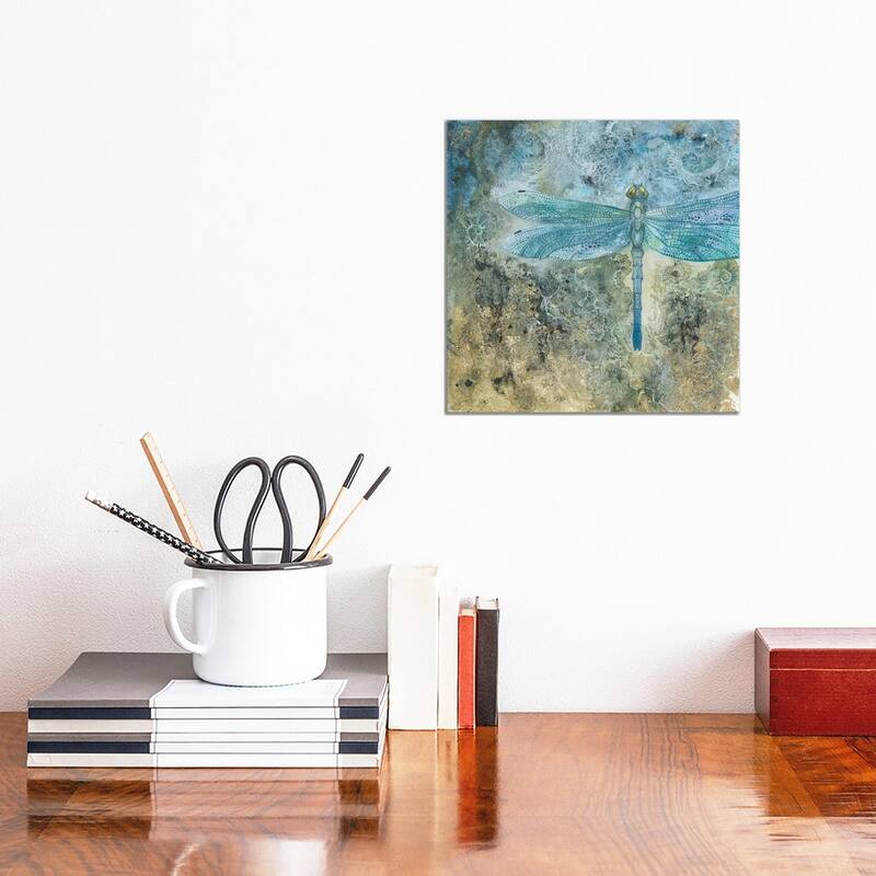 iCanvas "Dragonfly I" by Stephanie Law Canvas Print - 12x12x1.5