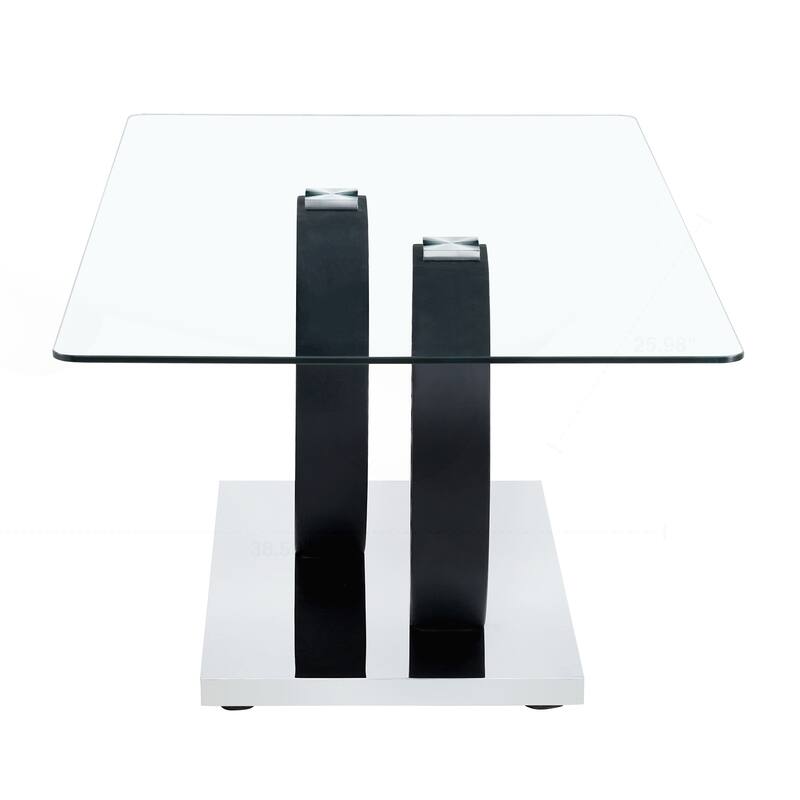 Stylish MDF Coffee Table with Glass Top for Versatile Living Spaces