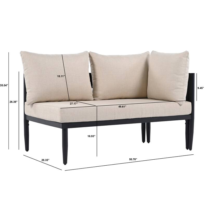 SAFAVIEH Outdoor Living Viola Corner Set. - 78"W x 28"D x 26"H