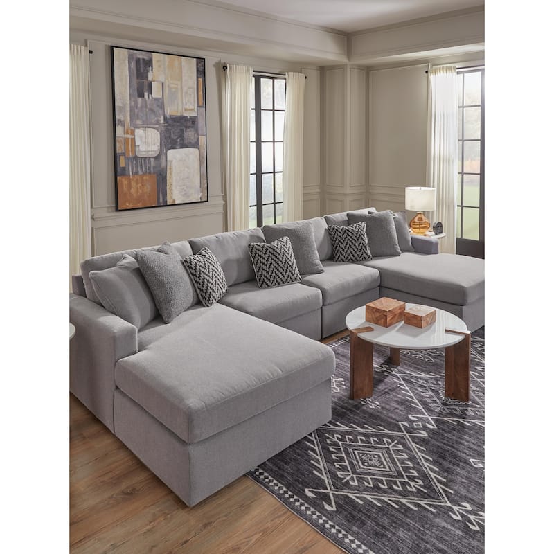 Signature Design by Ashley Modmax 4-Piece Double Chaise Sectional - 142"W x 68"D x 36"H