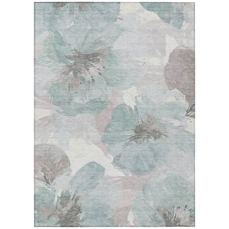 HomeRoots Floral Transitional Rectangle Outdoor Rug