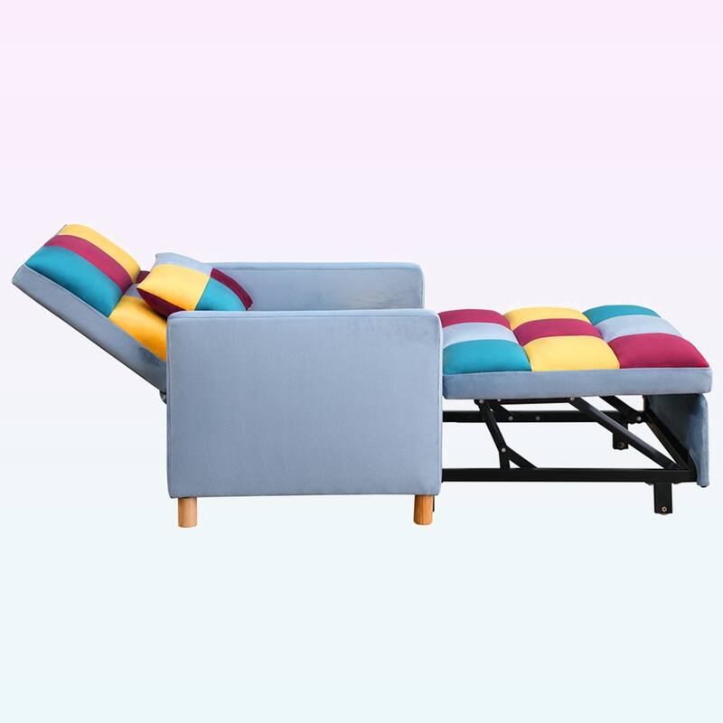 Modern Convertible Sleeper Sofa Chair Bed with Pillow
