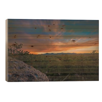 Smoke Flavored Sunset Print On Wood by Christopher Thomas - Multi-Color