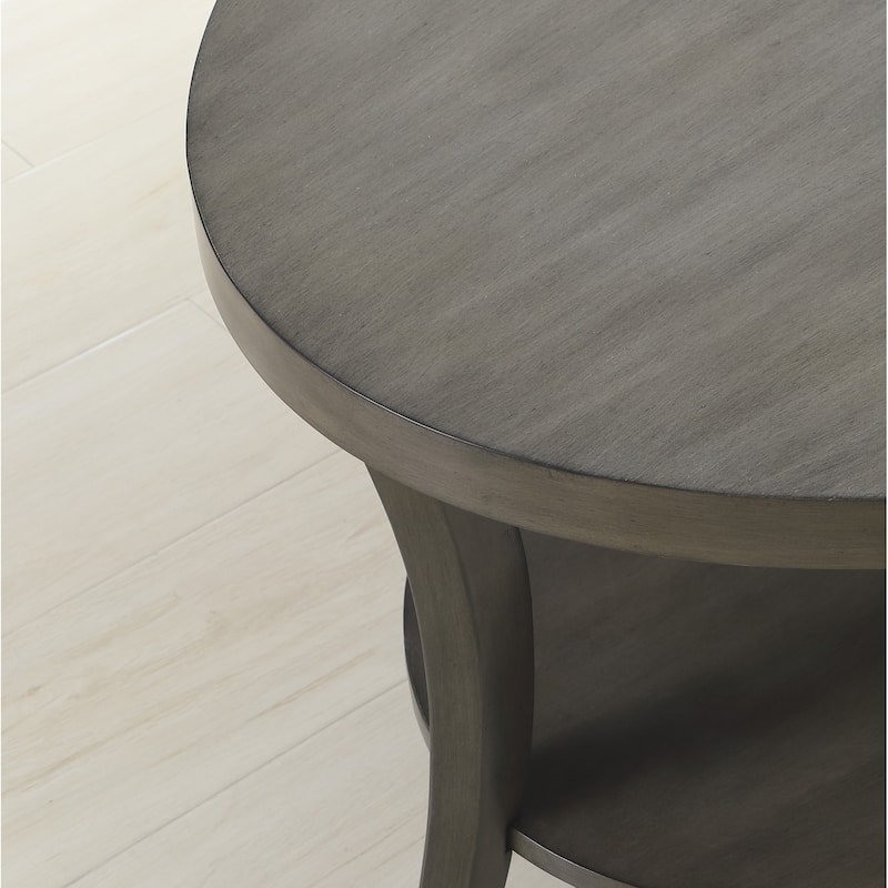 Contemporary Oval Shelf End Table