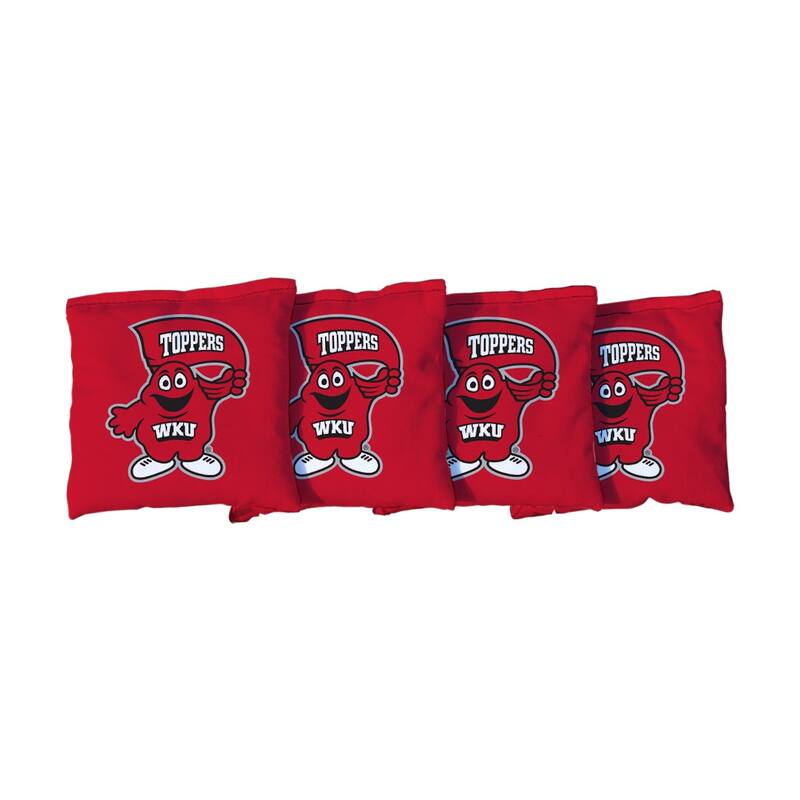 Western Kentucky University Hilltoppers Red Cornhole Bags - All-Weather Resin Filled