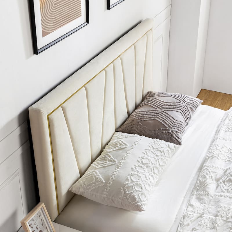 Eberhard Upholstered Tufted Contemporary Adjustable Wall-Mounted Headboard By HULALA HOME