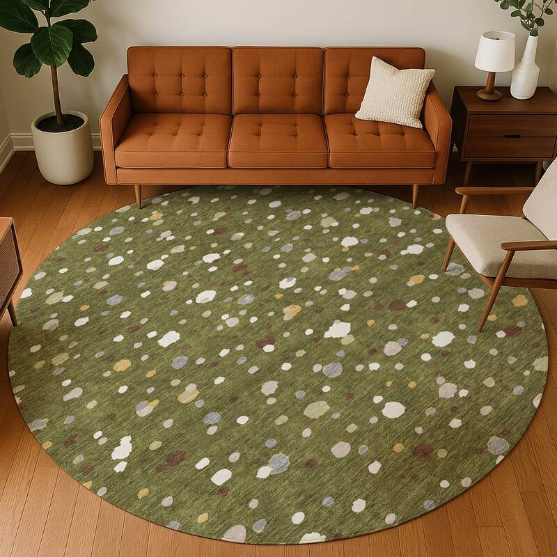Machine Washable Indoor/ Outdoor Contemporary Sheinelle Chantille Rug