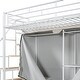 preview thumbnail 7 of 10, Twin Size Metal Loft Bed with Wardrobe and Storage Shelves, White