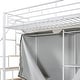 preview thumbnail 34 of 36, White Space-saving Full/Twin Size Metal Loft Bed with Wardrobe and Storage Shelves