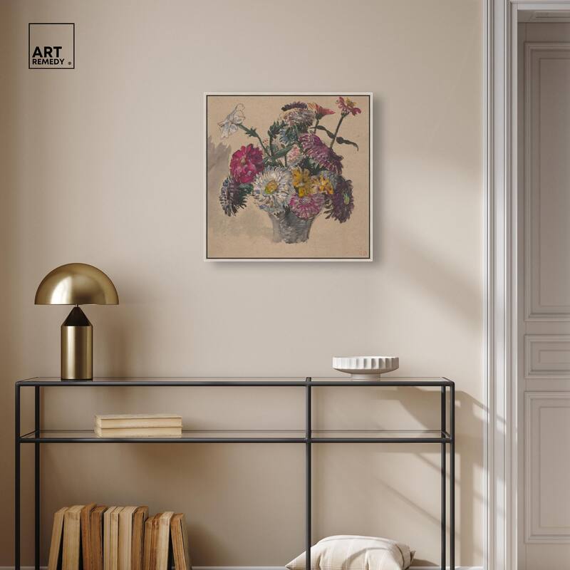 Basket of Flowers Canvas by Art Remedy