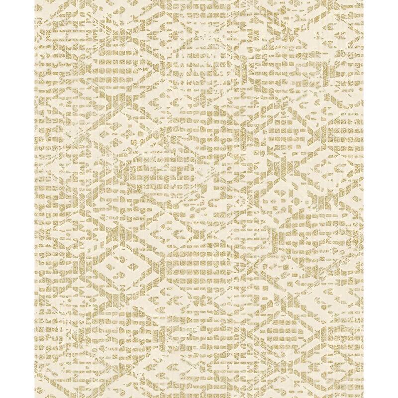 A-Street Prints Helene Gold Glitter Geometric Wallpaper