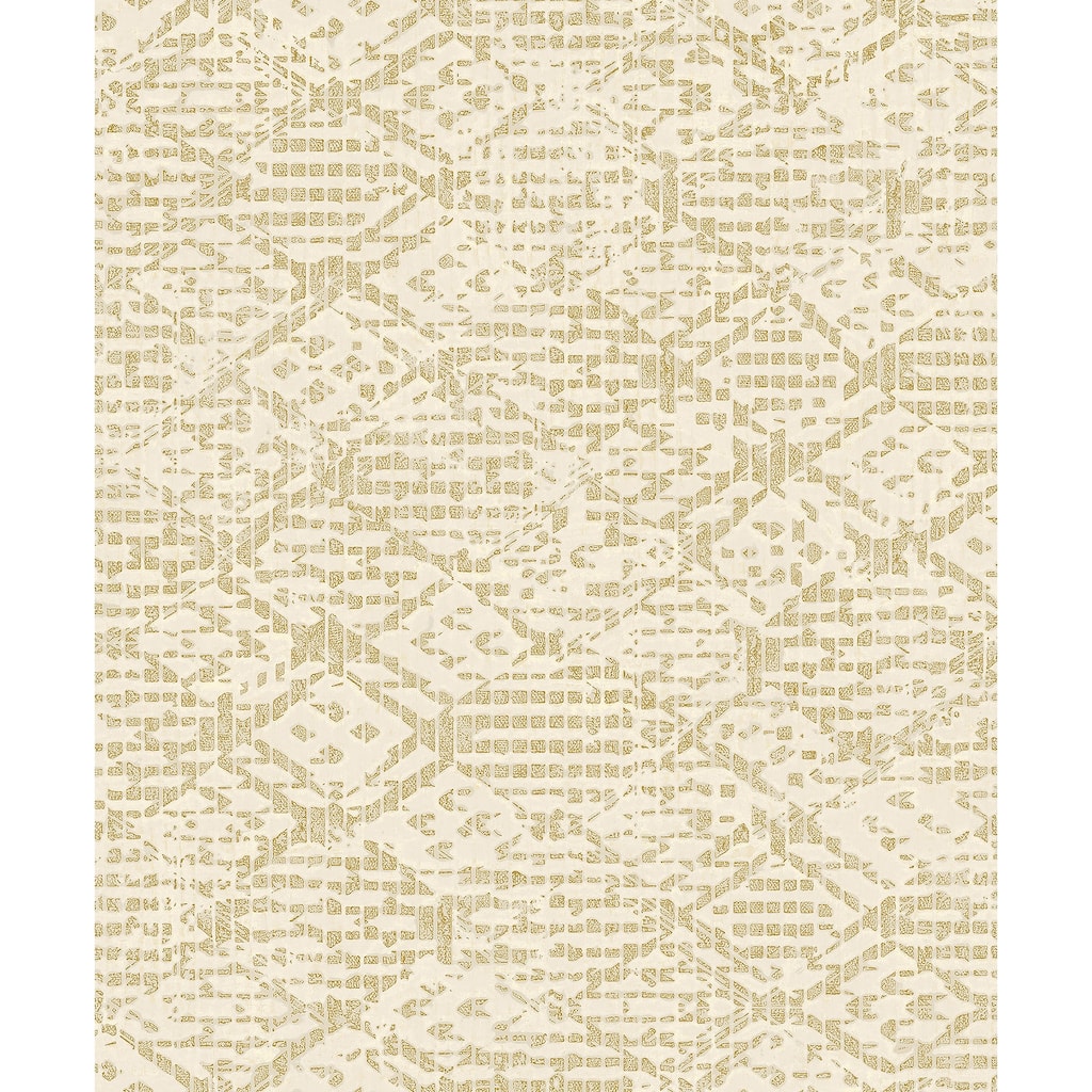 A-Street Prints Helene Gold Glitter Geometric Wallpaper