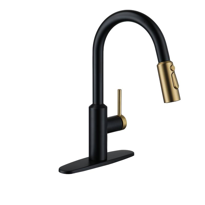 3-Function Single Handle Pull Down Sprayer Kitchen Faucet