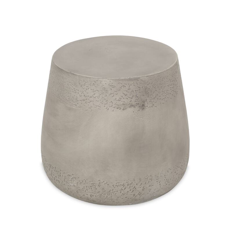 Orion Outdoor Contemporary Lightweight Concrete Accent Side Table by Christopher Knight Home - 19.00"W x 19.00"D x 16.25"H - Concrete Finish