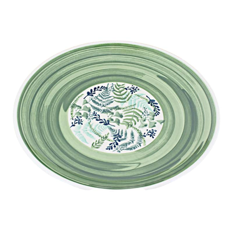 Blue Rose Polish Pottery Manufaktura Dinner Plate - Floating Fern
