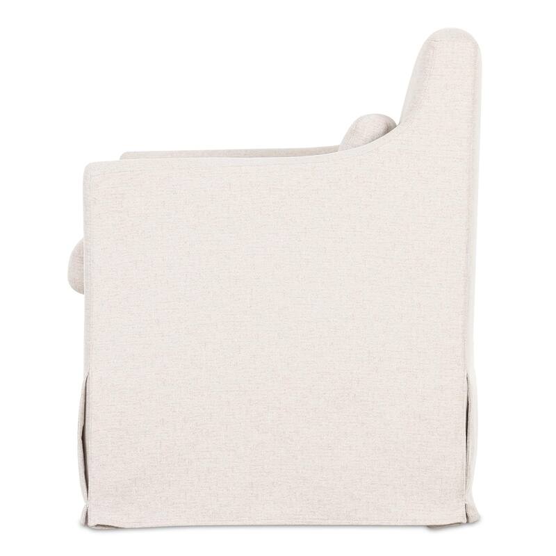 NADAAL STUDIOS Azalea, Slipcover Dining Chair With Lumbar Pillow - 26.75"W x28"D x34.3"H