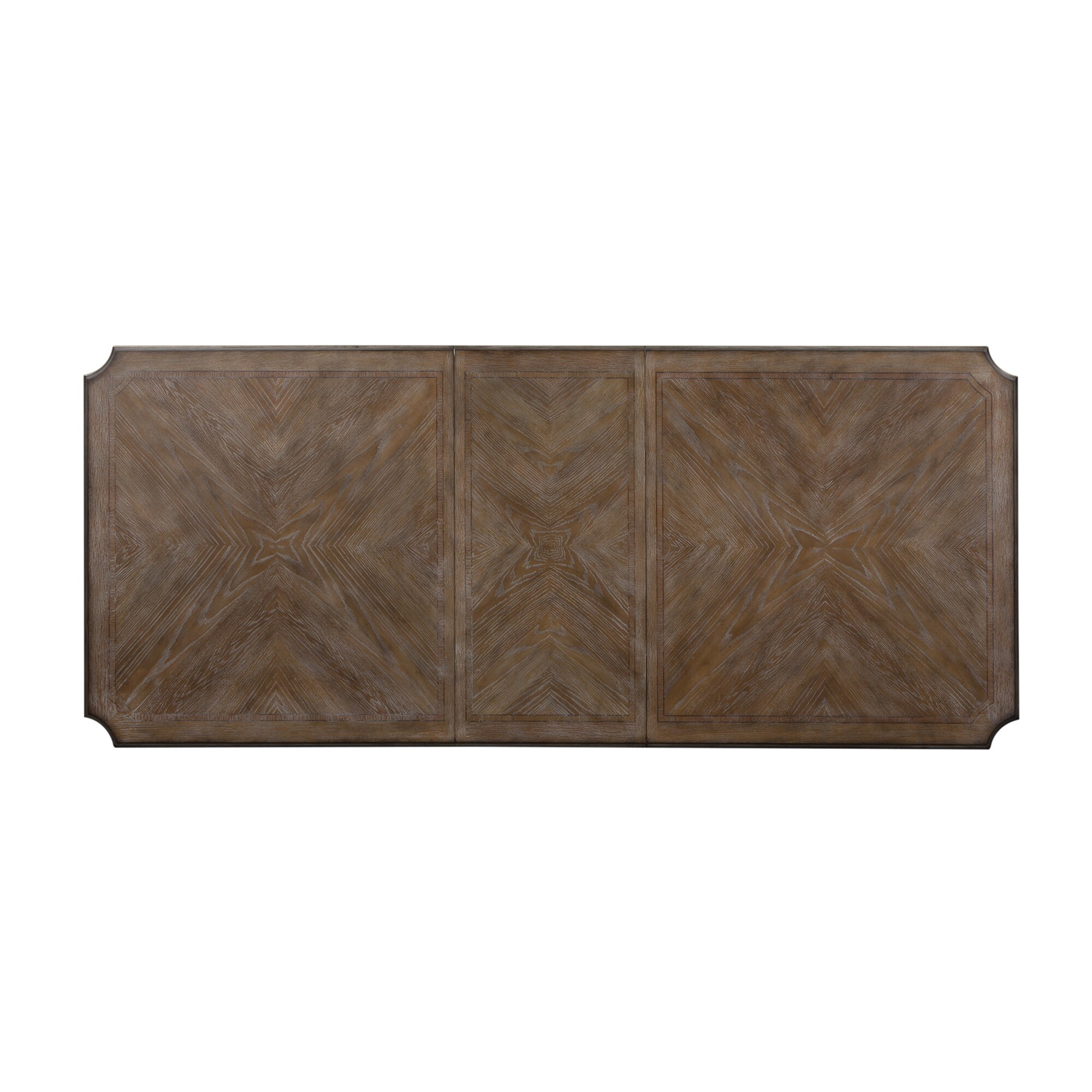 Abbey Park Weathered Brown Antique White Trestle Table