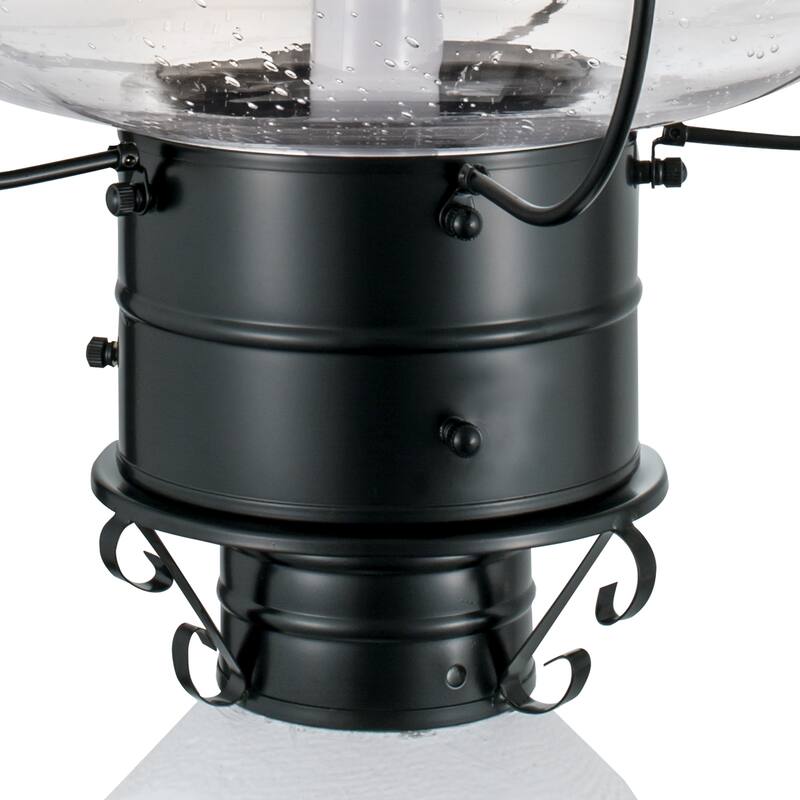 Elk Home Classic Onion Outdoor Post Light - Gun Metal with Seeded Glass
