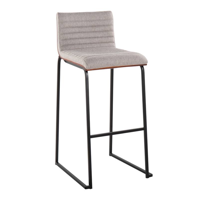 Silver Orchid Magda 30" Fixed-Height Upholstered Bar Stool (Set of 2)