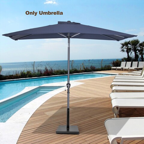Crestlive Products 9 x 5 FT Crank-and-Tilt Patio Market Umbrella