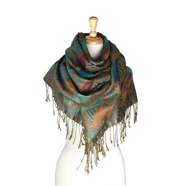 Double Layers Paisley Pashmina Shawl Scarf Stole