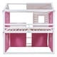 preview thumbnail 18 of 21, Full Size Bunk Wood House Bed with Tent