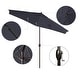 preview thumbnail 102 of 143, North Bend 9-foot Round Auto-tilt, Bronze Finish, Sunbrella Patio Umbrella by Havenside Home