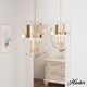 preview thumbnail 1 of 10, Hunter Karloff Clear Glass Bell-Shaped Pendant - Kitchen Island, Dining Room, Entry - Modern Farmhouse, Rustic, Industrial 12" 3 Light - Alturas Gold