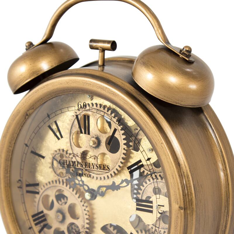 Yosemite Home Decor Gears Table Top Clock - 13 x 10 x 3