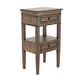 preview thumbnail 52 of 56, Brown Wood Storage Bench with Upholstered Seat - 42 x 15 x 20