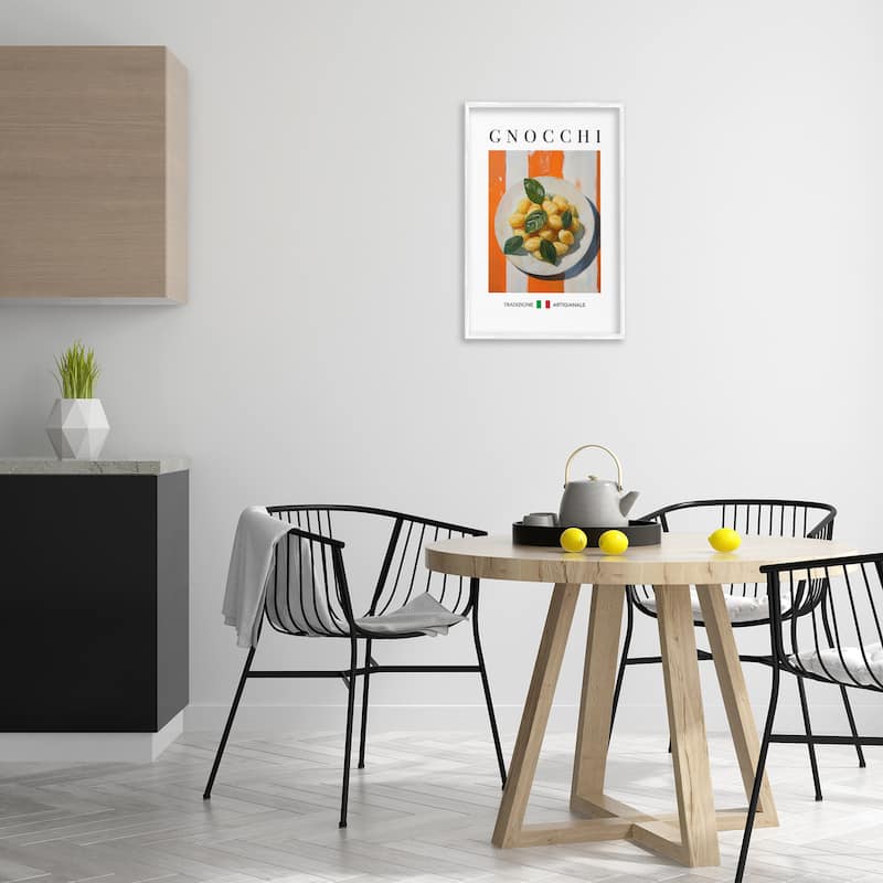Stupell Traditional Gnocchi Pasta Framed Giclee Art Design By Andreas Magnusson