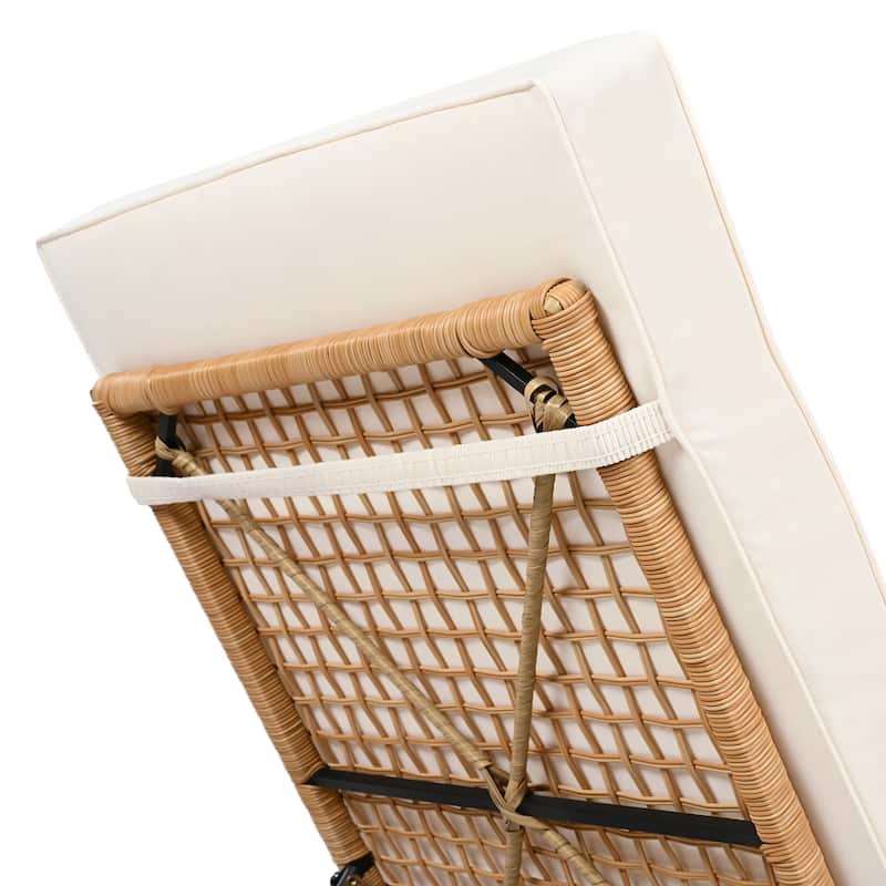 Luxurious Rattan Outdoor Lounge Chair Set of 2 by Leisure Zone