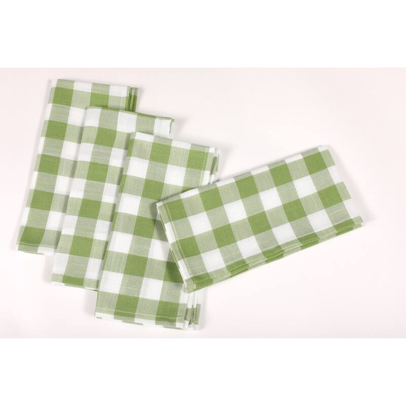 Gingham Check-Classic 20X20-Napkins-Set of 4