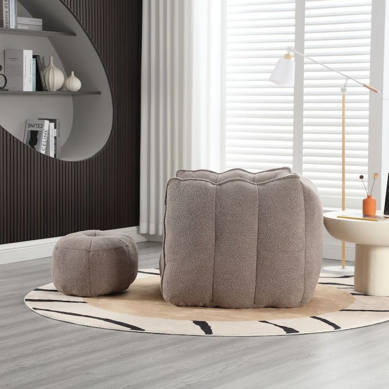 Square Lazy Sofa,Soft Bean Bag Chair with High Resilient Foam