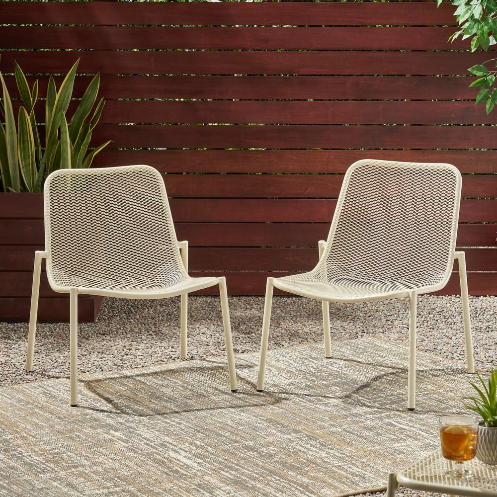 Roomfitters 3 Piece Outdoor Iron Patio Seating Group with Glass Top Side Table