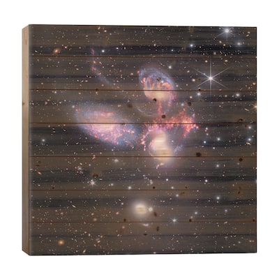 Stephan's Quintet, Compact Galactic Group In Pegasus Print On Wood by Robert Gendler - Multi-Color