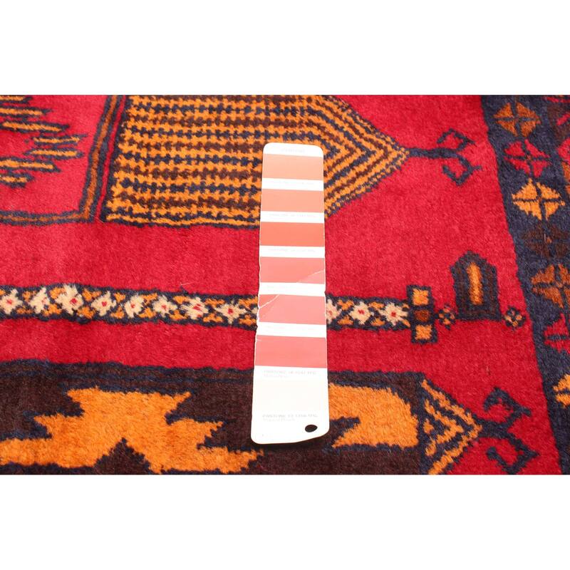 ECARPETGALLERY Hand-knotted Teimani Red Wool Rug - 3'4 x 6'4