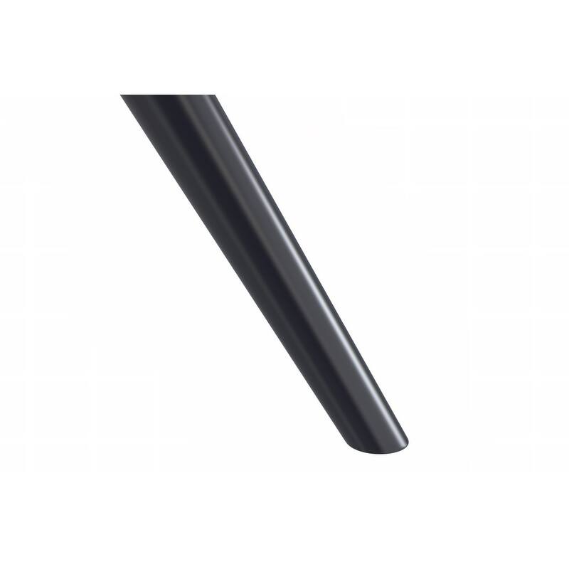 Elega Modern Contemporary Rectangular Glass/Sintered Stone Dining Table with Black Stainless Steel Base for Dining Room/Kitchen