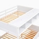 preview thumbnail 30 of 30, Twin over Full Wood Bunk Bed with Shelfs, Storage Staircase and Drawers