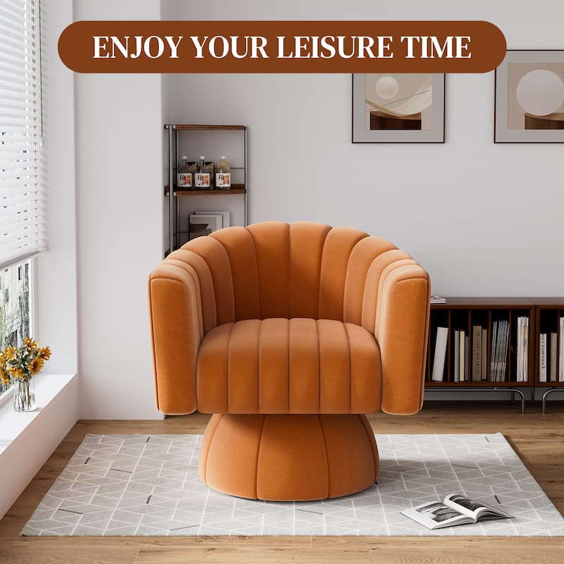 Ouyessir Oversized Modern Upholstered Barrel Chairs