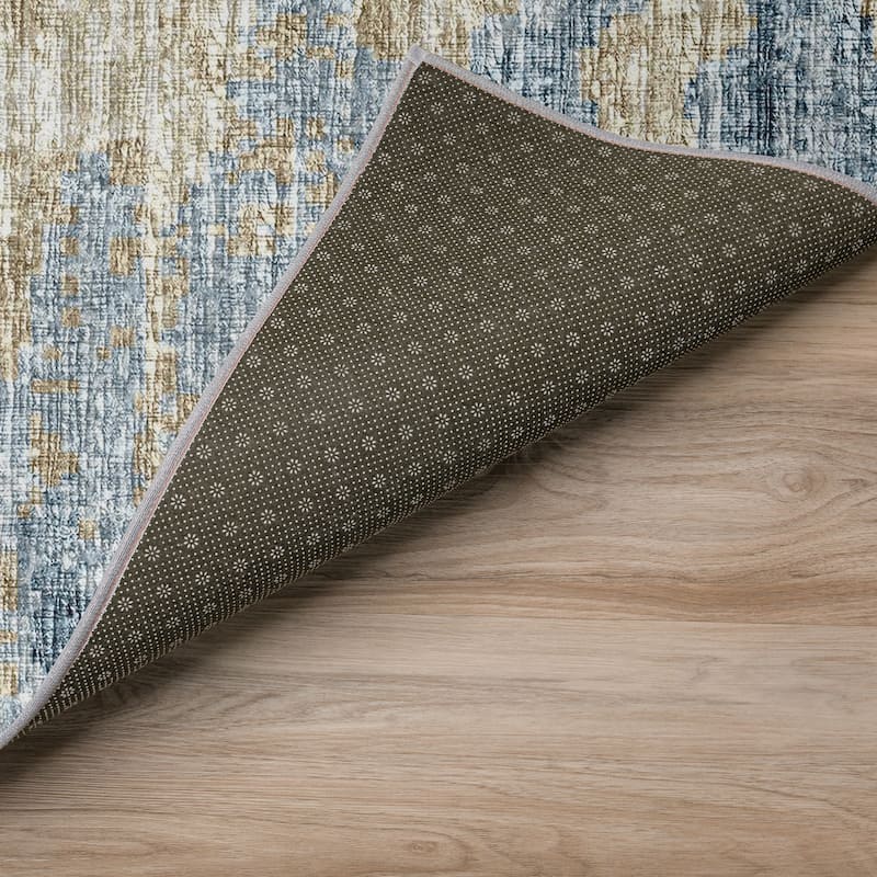 Indoor/ Outdoor Accord Modern Waves Washable Rug New