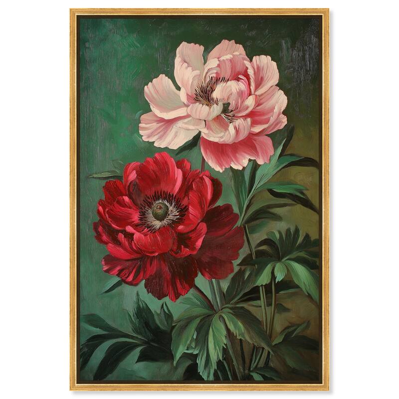 Symphony of Peonies Canvas by Art Remedy - Gold - 10" x 15"
