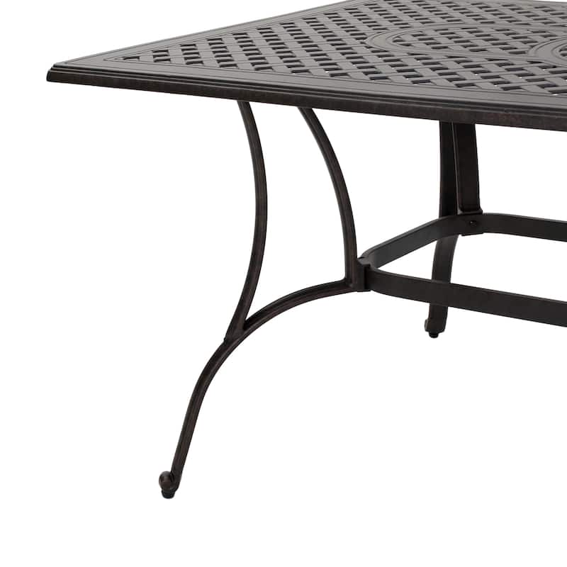 Alfresco Cast Aluminum Patio Dining Table by Christopher Knight Home - 67.50 L x 37.50 W x 29 H